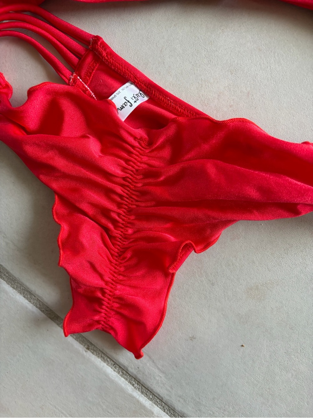 Luli Fama Red Cosita Buena Bikini Top and Bottom - Picture 3 of 3